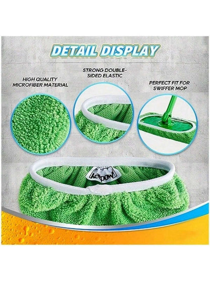 2/4/6/8pcs Microfiber Cleaning Mop Replacement Pad, Flat Mop Replacement Cloth Cover Mop, Compatible With Sweepers, Flat Floor Mop, Washable And Durable Replacement Mop, Household Wet And Dry Spin Mop