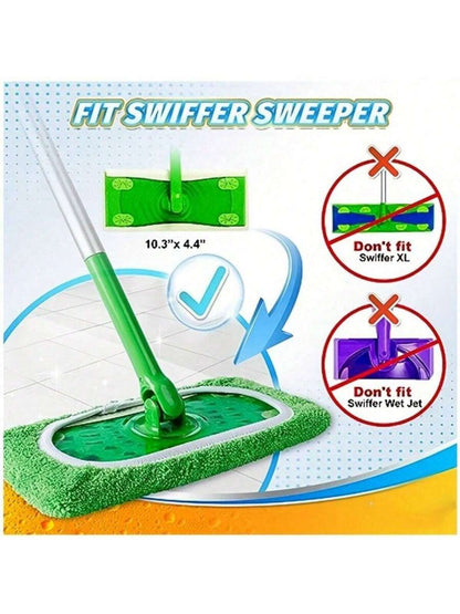 2/4/6/8pcs Microfiber Cleaning Mop Replacement Pad, Flat Mop Replacement Cloth Cover Mop, Compatible With Sweepers, Flat Floor Mop, Washable And Durable Replacement Mop, Household Wet And Dry Spin Mop