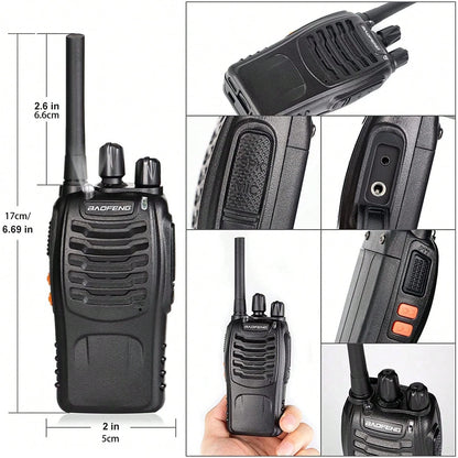 2/4pcs Baofeng TH-888S PMR Handheld Two-Way Radio For Adults, Portable Walkie Talkie For Hiking, Cycling, Camping