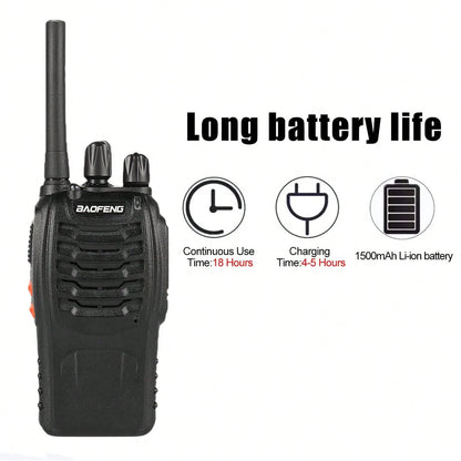 2/4pcs Baofeng TH-888S PMR Handheld Two-Way Radio For Adults, Portable Walkie Talkie For Hiking, Cycling, Camping