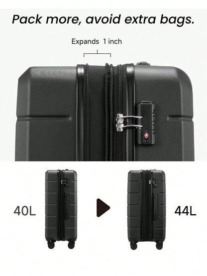 20 Inch Expandable ABS Hardside Carry On Luggage 22x14x9 Airline Approved, Lightweight 6.1 Lbs Spinner Suitcase With TSA Lock, Back To School Travel