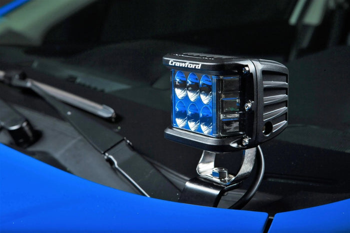 2017 - 2023 Subaru Impreza Hood Light Pod Brackets Crawford Performance - Crawford Performance