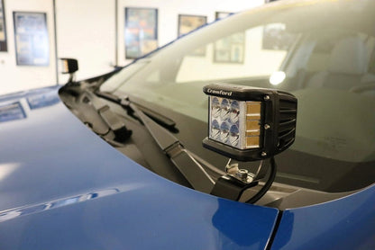 2017 - 2023 Subaru Impreza Hood Light Pod Brackets Crawford Performance - Crawford Performance