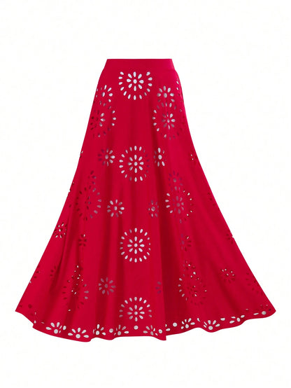 2025 New Arrival European & American Stylish One-Piece Swimwear + Cover Up Dress Set For Women Vacation Beach Summer Red