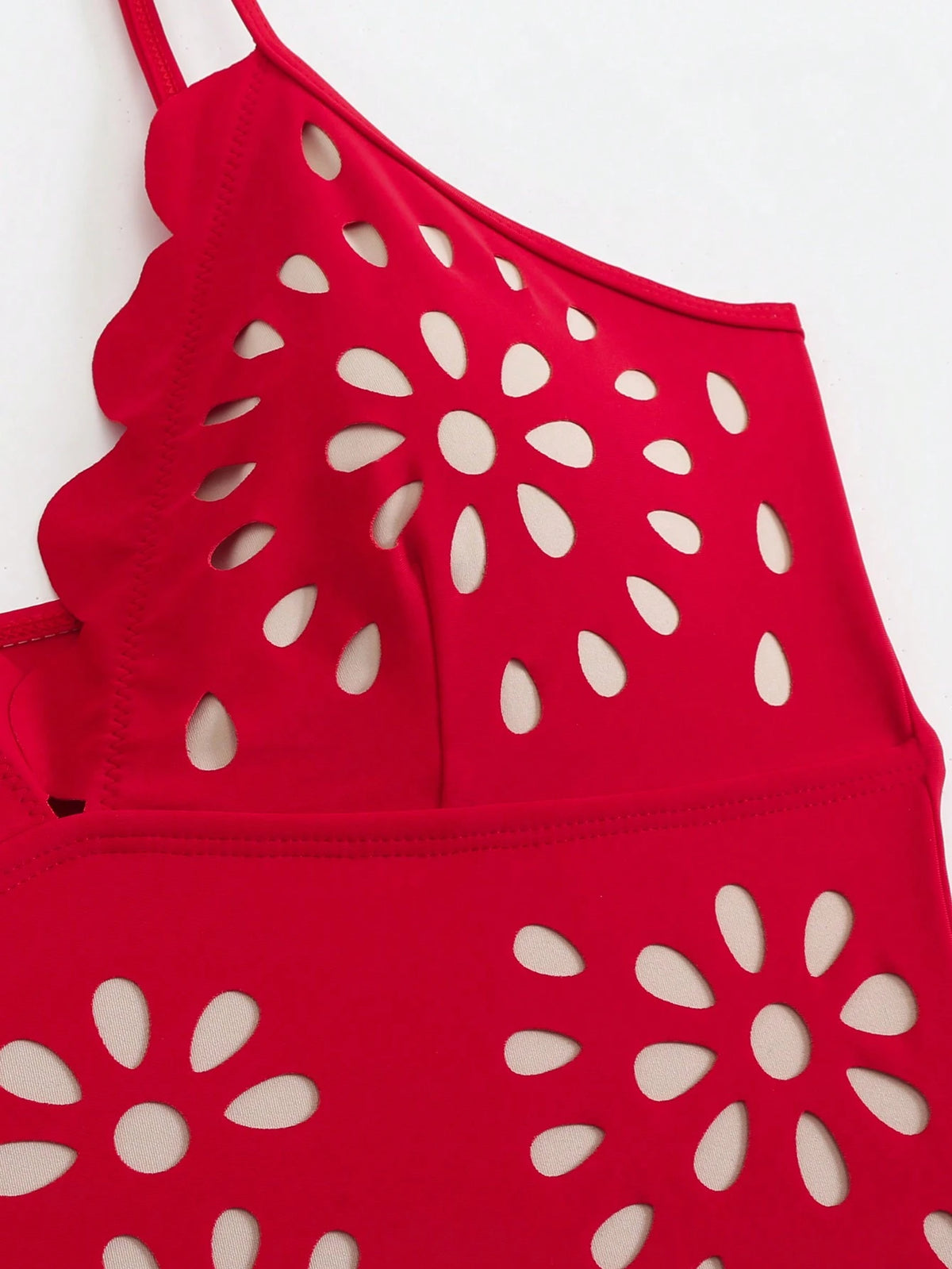 2025 New Arrival European & American Stylish One-Piece Swimwear + Cover Up Dress Set For Women Vacation Beach Summer Red