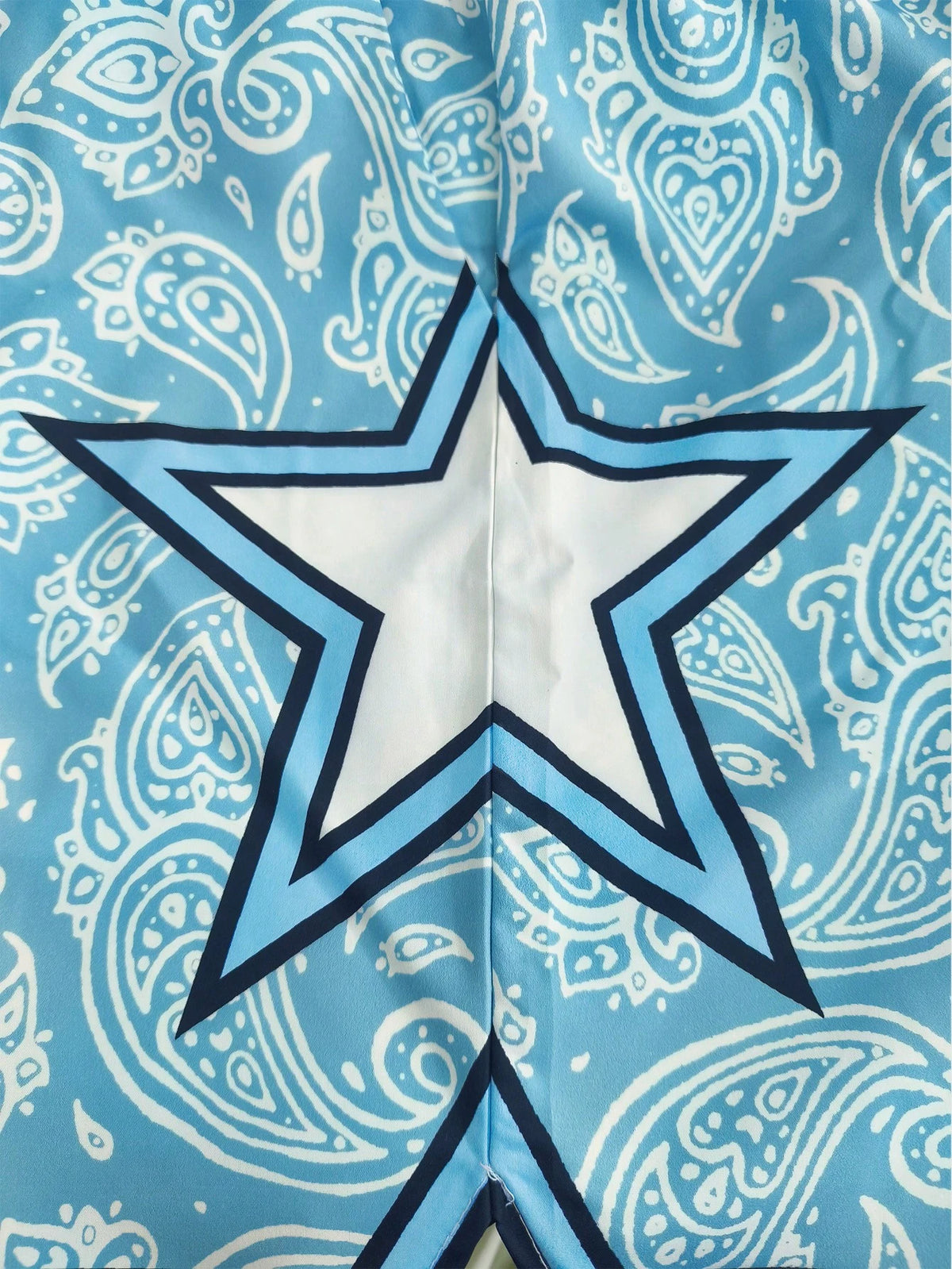 2026 New ROMWE MEN Street Style Spring/Summer Casual Patterned Men's Star Paisley Print Drawstring Waist Shorts, Suitable For School,Free Shipping