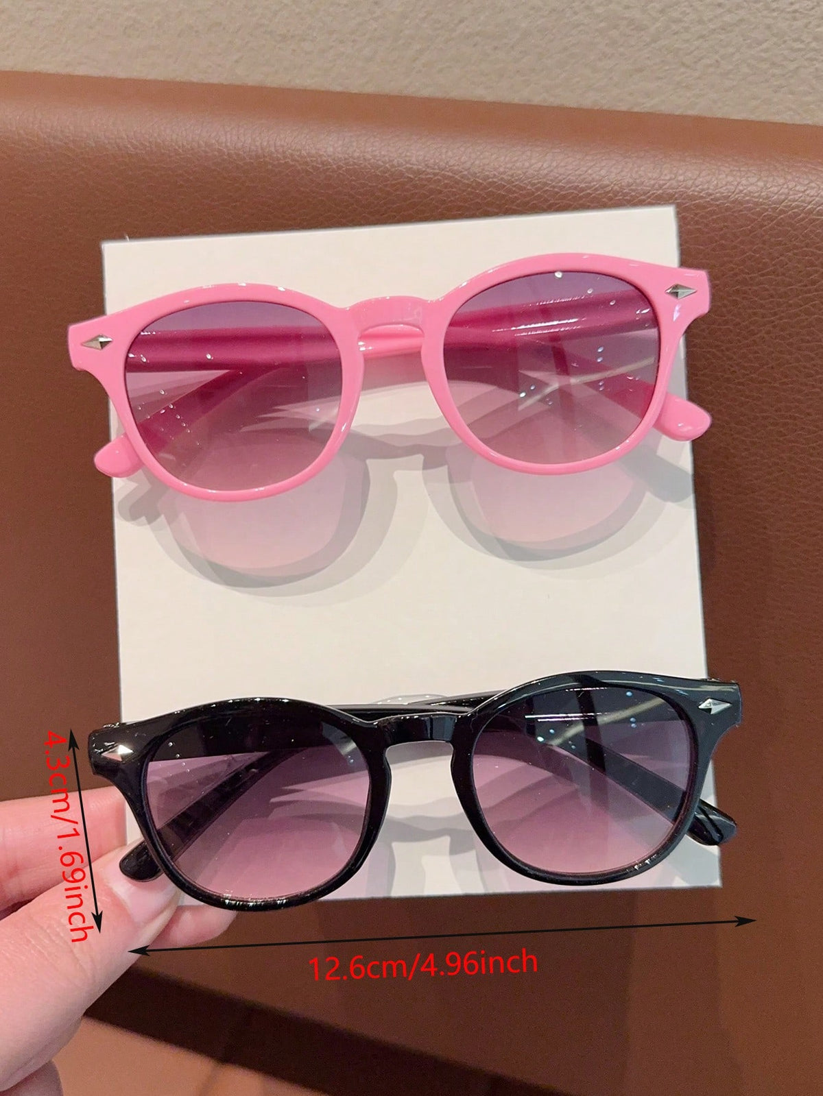 2026 Newest Boys Girls Mix Color Classic Rice Nail Irregular Square Kids Children Fashion Glasses Eyewear Back-To-School Gift,Card Only Show,Don't Shipping