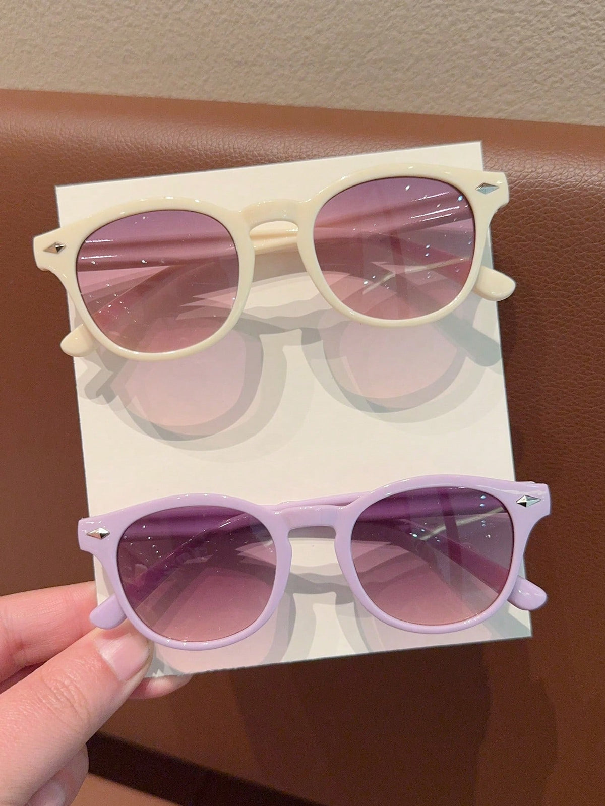 2026 Newest Boys Girls Mix Color Classic Rice Nail Irregular Square Kids Children Fashion Glasses Eyewear Back-To-School Gift,Card Only Show,Don't Shipping