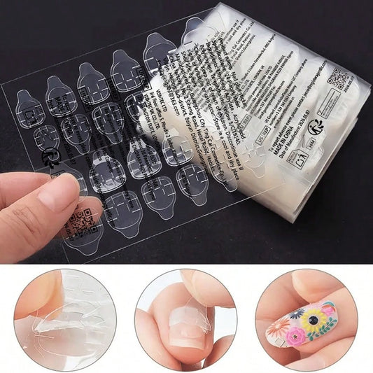 240pcs/Set Nail Jelly Glue Nail Polish Stickers, Ultra-Thin Double-Sided Adhesive, Transparent Waterproof, Reusable, For Nail Decoration, Nail Supplies, Nail Tools, Nail Art Tools, Back To School, Nai