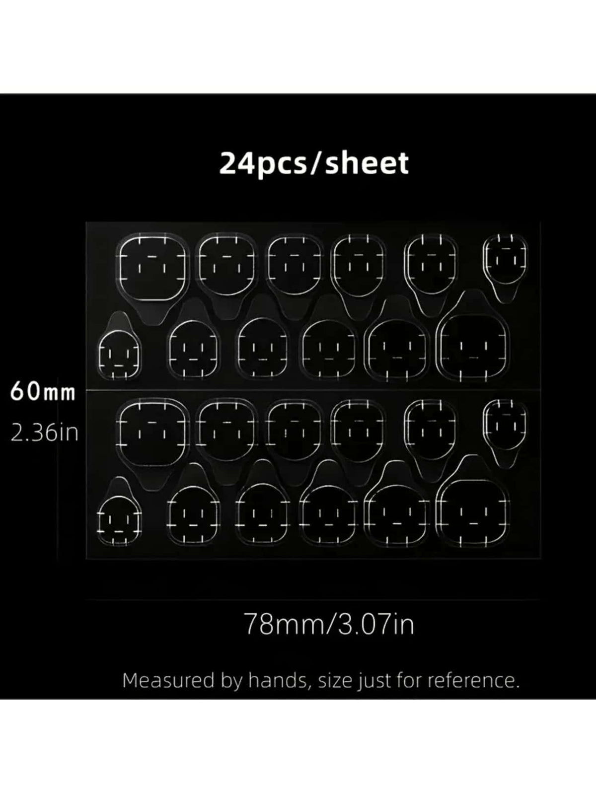 240pcs/Set Nail Jelly Glue Nail Polish Stickers, Ultra-Thin Double-Sided Adhesive, Transparent Waterproof, Reusable, For Nail Decoration, Nail Supplies, Nail Tools, Nail Art Tools, Back To School, Nai