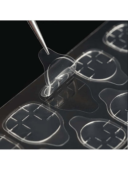 240pcs/Set Nail Jelly Glue Nail Polish Stickers, Ultra-Thin Double-Sided Adhesive, Transparent Waterproof, Reusable, For Nail Decoration, Nail Supplies, Nail Tools, Nail Art Tools, Back To School, Nai