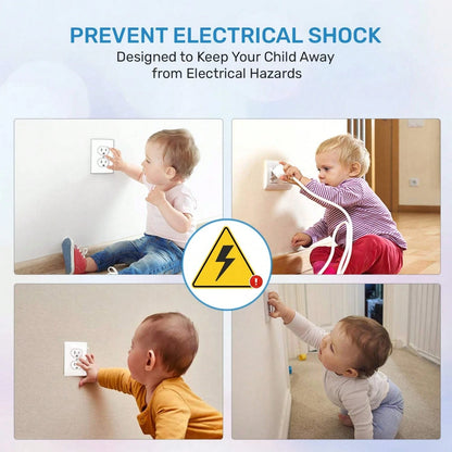 24pcs/20pcs18pcs/12pcs Power Outlet Protective Covers, For Baby Protection Against Electric Shock. Easy To Install, Reliable Plastic Outlet Covers.