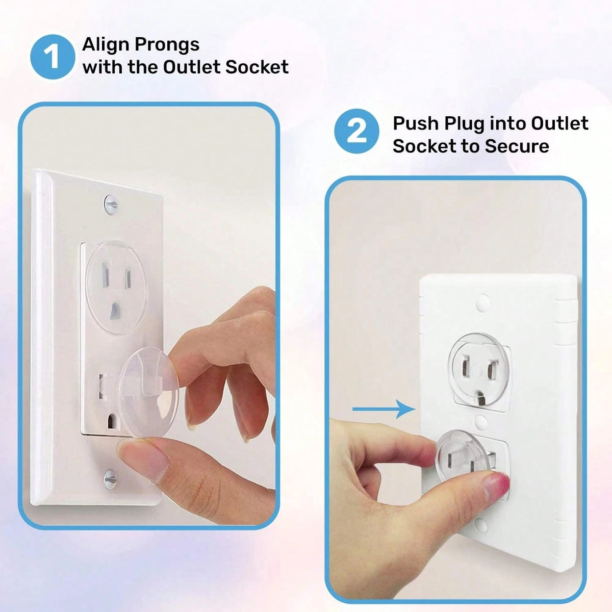 24pcs/20pcs18pcs/12pcs Power Outlet Protective Covers, For Baby Protection Against Electric Shock. Easy To Install, Reliable Plastic Outlet Covers.