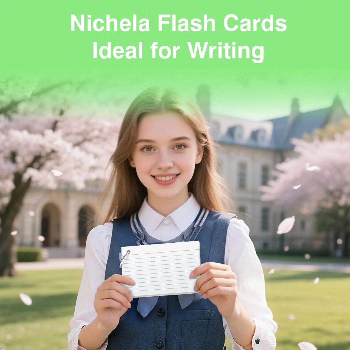 250 White Index Cards With Rings, 3 X 5 Inch, Thick Lined Index Cards, Suitable For School, Office Supplies And Home Organization, Durable Study To-Do List Note Cards With Lines