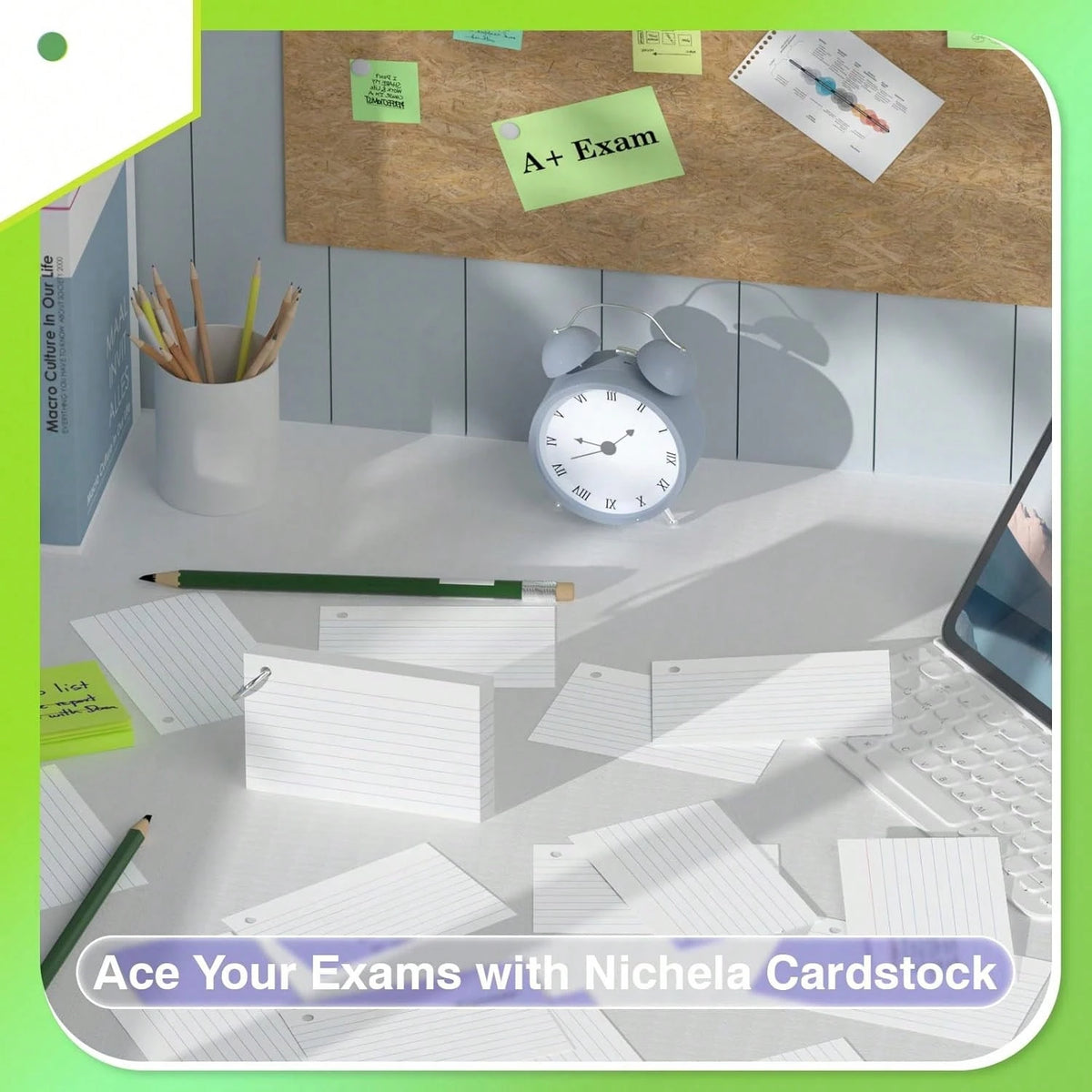 250 White Index Cards With Rings, 3 X 5 Inch, Thick Lined Index Cards, Suitable For School, Office Supplies And Home Organization, Durable Study To-Do List Note Cards With Lines