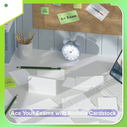 250 White Index Cards With Rings, 3 X 5 Inch, Thick Lined Index Cards, Suitable For School, Office Supplies And Home Organization, Durable Study To-Do List Note Cards With Lines