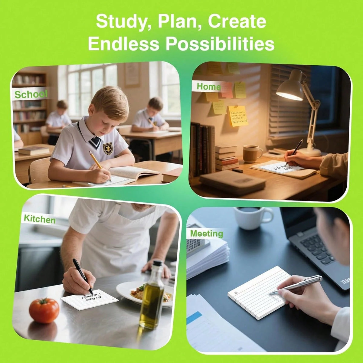 250 White Index Cards With Rings, 3 X 5 Inch, Thick Lined Index Cards, Suitable For School, Office Supplies And Home Organization, Durable Study To-Do List Note Cards With Lines