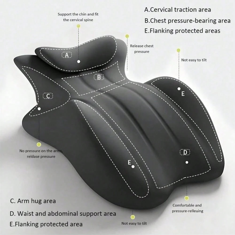 27° Angle Perfect Position Pillow, Instant Pillows, Wedge Memory Foam Butt Cushion, Provides Waist And Neck Support (Black-Large)