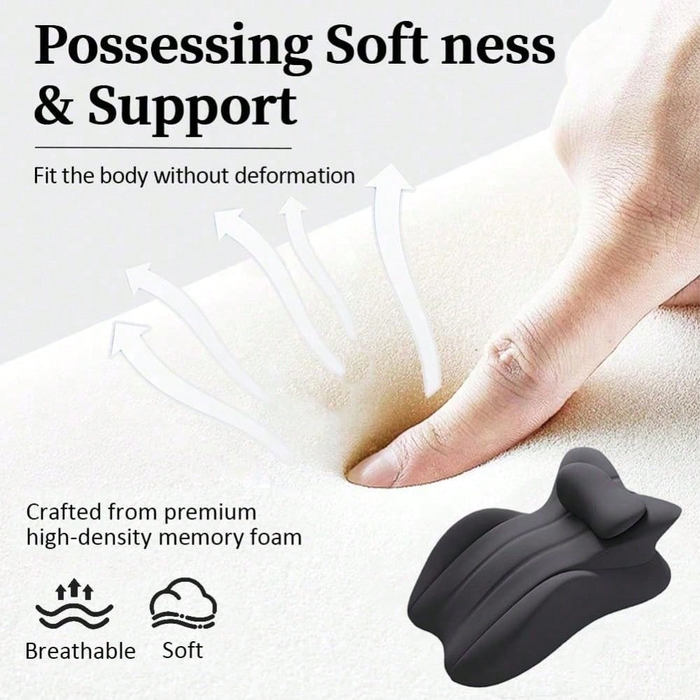 27° Angle Perfect Position Pillow, Instant Pillows, Wedge Memory Foam Butt Cushion, Provides Waist And Neck Support (Black-Large)