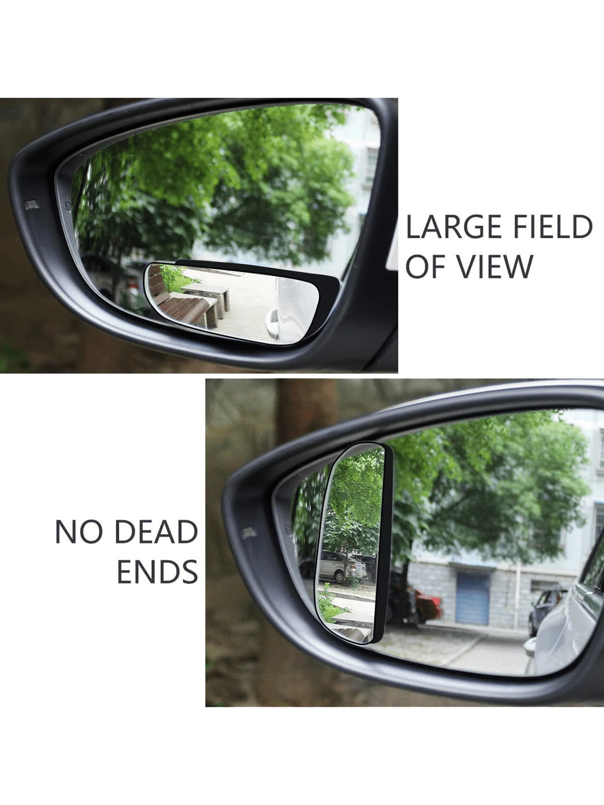 2pcs Blind Spot Rear View Mirrors, Rectangular Adjustable Automotive Auxiliary Rearview Mirror, Universal Fit For Cars