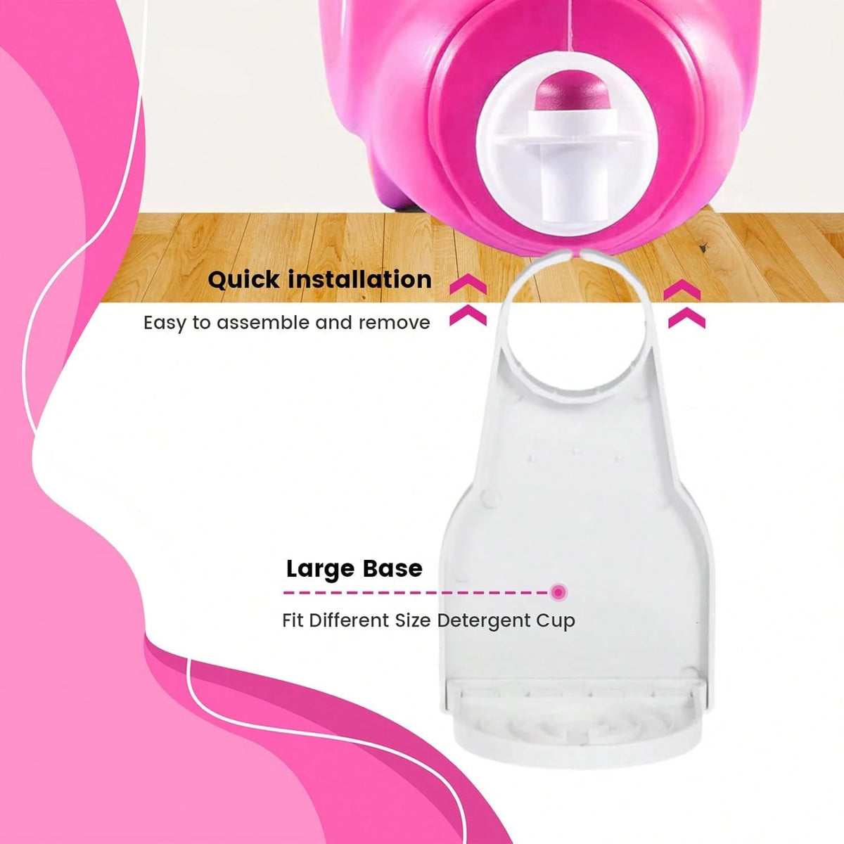 2pcs Laundry Detergent Dispenser Cup Holder| Detergent Drip Collector| Effortless Switch For Easy Use No More Spills/Mess| Bathroom Accessories Kitchen Home Supplies| Home Living Essentials Washin