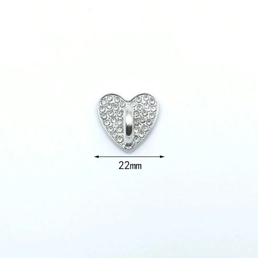 2pcs Metal Rhinestone DIY Phone Case Decor Accessories, Adhesive Pendant Base, Heart, Star, Flower Designs, Universal Hanging Hook