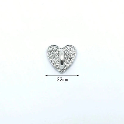 2pcs Metal Rhinestone DIY Phone Case Decor Accessories, Adhesive Pendant Base, Heart, Star, Flower Designs, Universal Hanging Hook