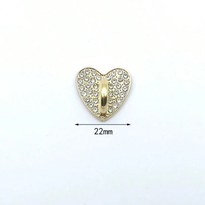 2pcs Metal Rhinestone DIY Phone Case Decor Accessories, Adhesive Pendant Base, Heart, Star, Flower Designs, Universal Hanging Hook