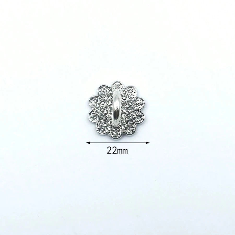 2pcs Metal Rhinestone DIY Phone Case Decor Accessories, Adhesive Pendant Base, Heart, Star, Flower Designs, Universal Hanging Hook