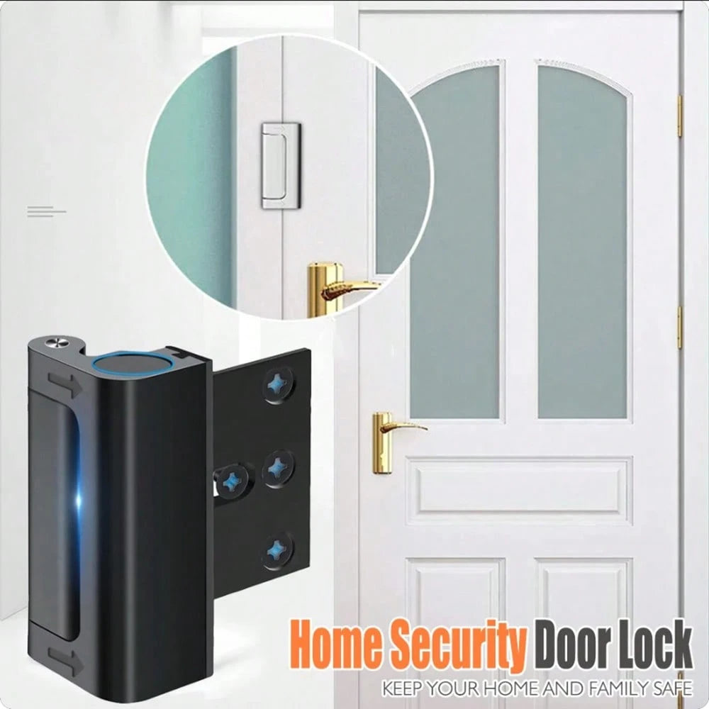 2pcs Security Door Reinforcement Locks, Door Reinforcement Lock With 3 Inch Stop Withstand 800 Lbs For Inward Swinging Door, Upgrade Night Lock To Defend Your Home Suitable For Occupational Work Indus