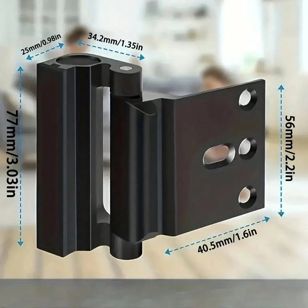 2pcs Security Door Reinforcement Locks, Door Reinforcement Lock With 3 Inch Stop Withstand 800 Lbs For Inward Swinging Door, Upgrade Night Lock To Defend Your Home Suitable For Occupational Work Indus