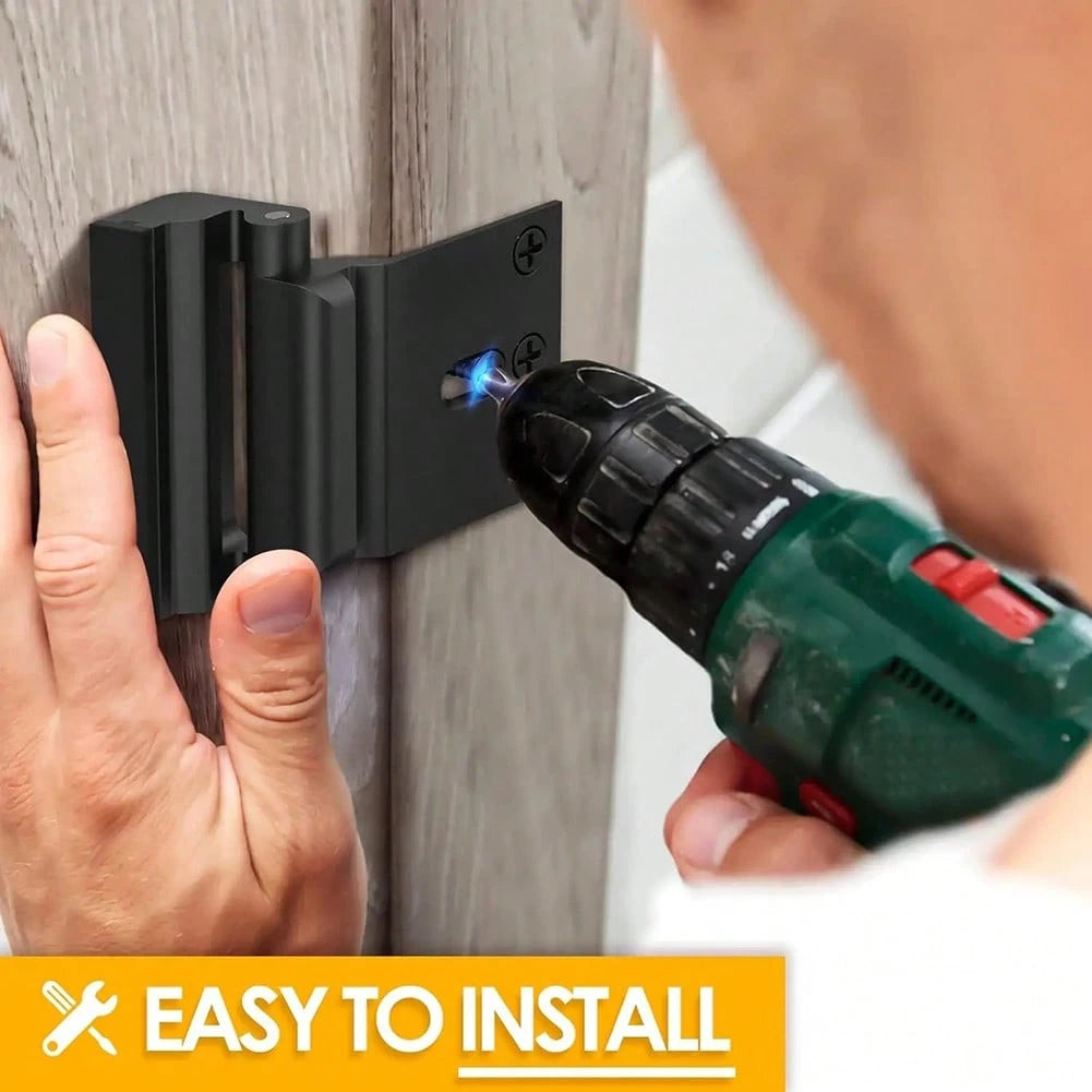 2pcs Security Door Reinforcement Locks, Door Reinforcement Lock With 3 Inch Stop Withstand 800 Lbs For Inward Swinging Door, Upgrade Night Lock To Defend Your Home Suitable For Occupational Work Indus