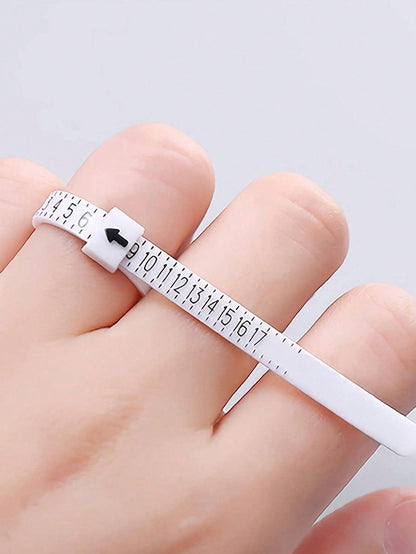 2pcs/Set Plastic Ring Measuring Ruler, Modern Ring Size Measuring For Home Tape Measure