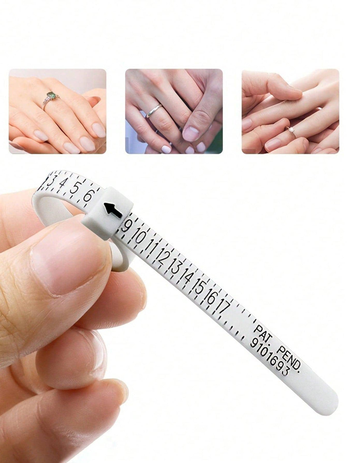 2pcs/Set Plastic Ring Measuring Ruler, Modern Ring Size Measuring For Home Tape Measure