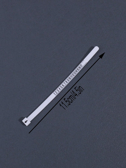 2pcs/Set Plastic Ring Measuring Ruler, Modern Ring Size Measuring For Home Tape Measure