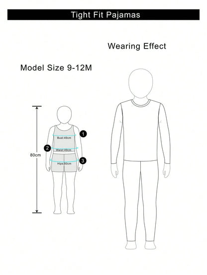 2pcs Unisex Baby/Toddler Boy/Girl Black And White Checkered Summer Casual Night Homewear Set,Short Sleeve T-Shirt And Long Pants Pajamas,Snug Fit