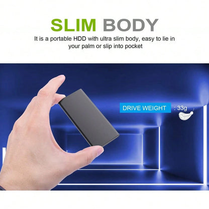 2TB High-Speed External Hard Drive Portable Ultra-High Speed, Simple Design