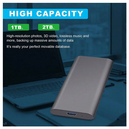 2TB High-Speed External Hard Drive Portable Ultra-High Speed, Simple Design