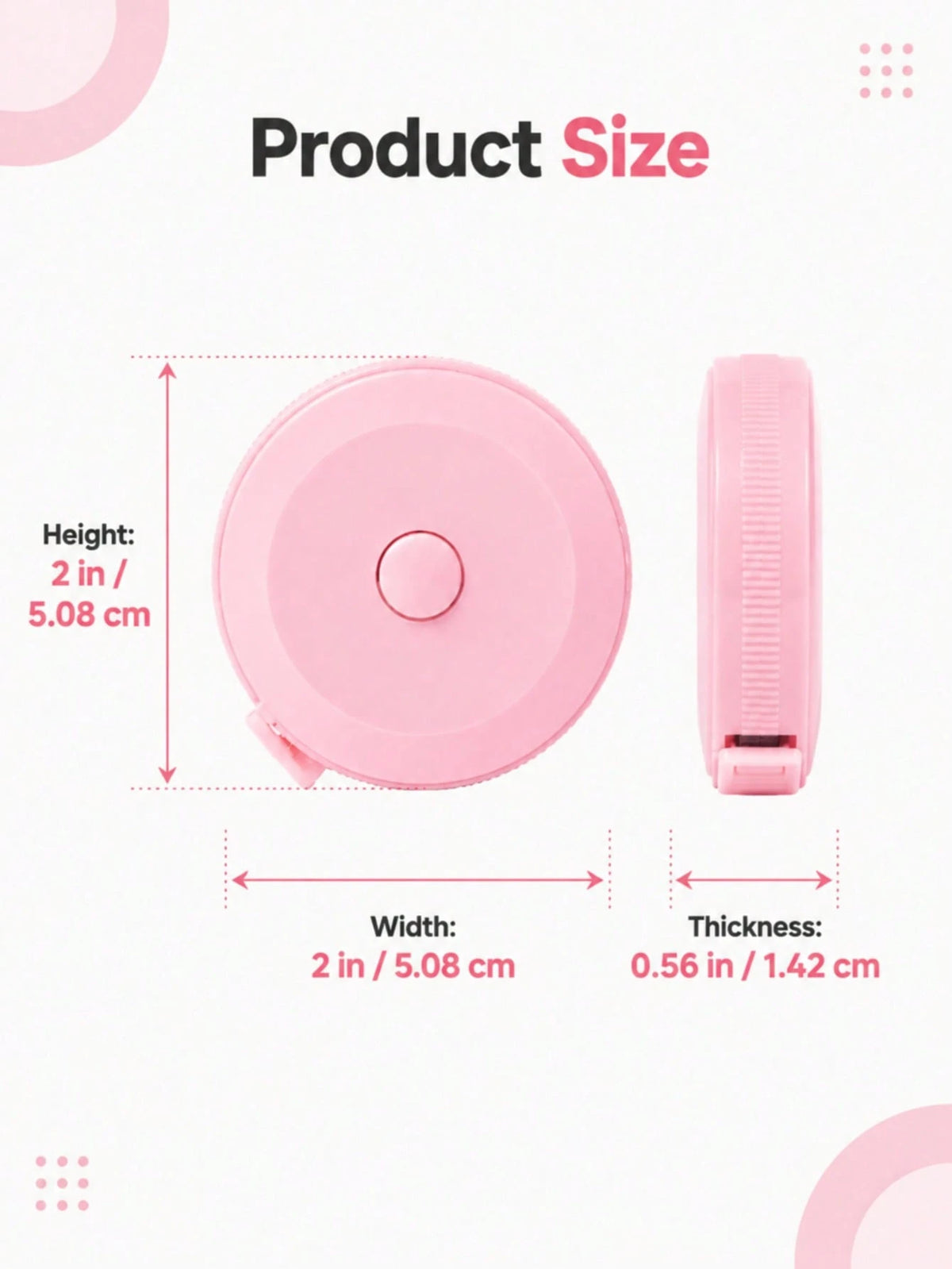3/2/1pc Retractable Tape Measure, Used For Measuring Body Size, Sewing Soft Tape, Suitable For Cutting Fabric, Craft Weight Loss Measurement, 60 Inches (1.5 Meters) Double-Sided Ruler