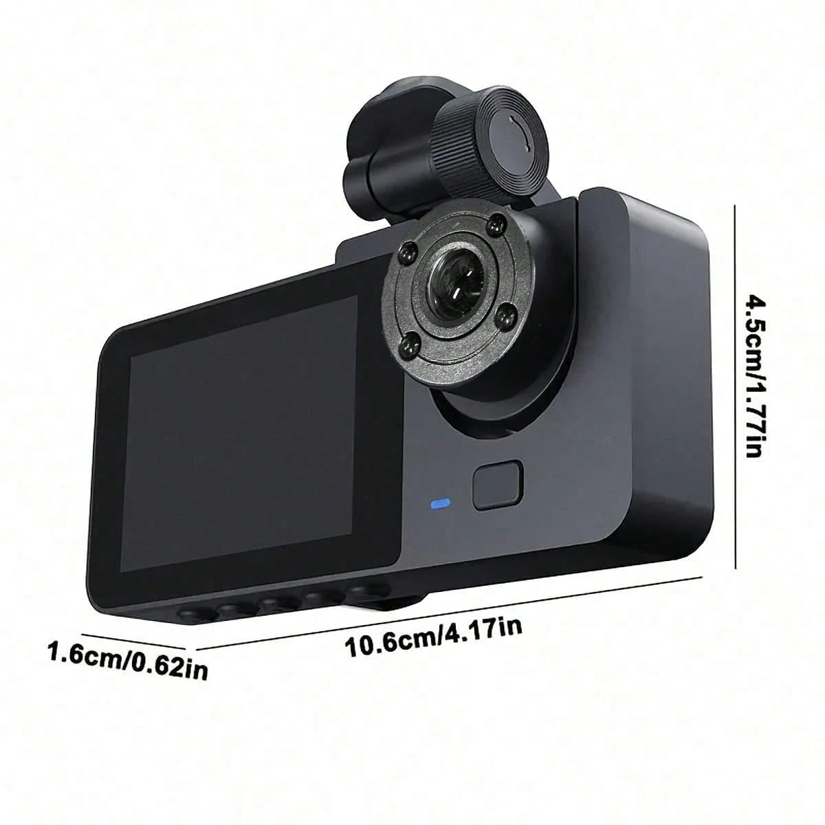 3-Channel 1080P Front And Rear Built-In Dash Cam, 3-Way Car Camera With 32GB Memory Card, Infrared Night Vision, 24/7 Parking Monitoring, G-Sensor, Loop Recording, Suitable For Cars And Trucks, 150mAh