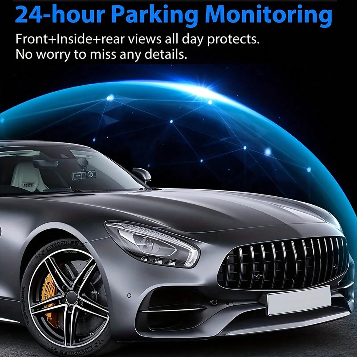 3-Channel 1080P Front And Rear Built-In Dash Cam, 3-Way Car Camera With 32GB Memory Card, Infrared Night Vision, 24/7 Parking Monitoring, G-Sensor, Loop Recording, Suitable For Cars And Trucks, 150mAh