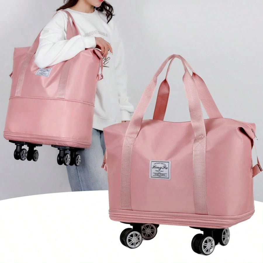 3-In-1 Foldable Travel Suitcase With A Detachable Rolling Carry-On Bag-Perfect For Business Trips, Moving, Vacations, And Picnics