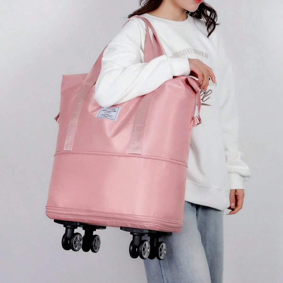 3-In-1 Foldable Travel Suitcase With A Detachable Rolling Carry-On Bag-Perfect For Business Trips, Moving, Vacations, And Picnics