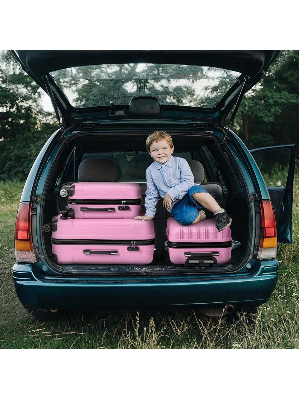 3-In-1 Multifunctional Large Capacity Traveling Storage Suitcase Luggage Pink
