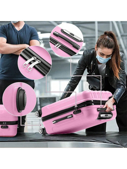 3-In-1 Multifunctional Large Capacity Traveling Storage Suitcase Luggage Pink