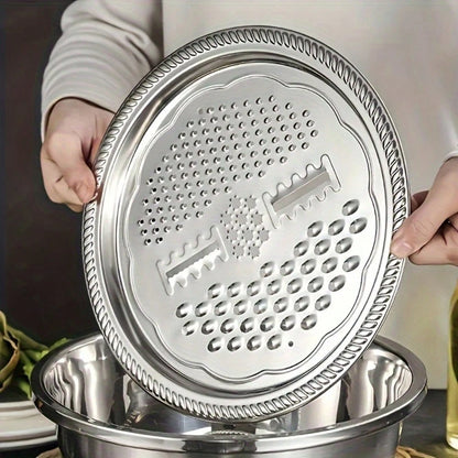 3 In 1 Vegetable Slicer And Chopper, Multi-Function Household Kitchen Washing Machine, Rice Washing Machine, Sieve, Drain, Vegetable Cutter- Essential Kitchen Supplies And Accessories For Home Cooks