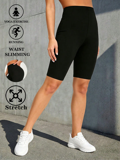3 Packs Women's Spring/Summer European & American Fashion Casual Black Leggings, Stretchy Tight-Fitting Pants For Sports, Fitness, Workout, Outdoor, Shopping, Travel, Vacation, Home, Squats, Push-Ups