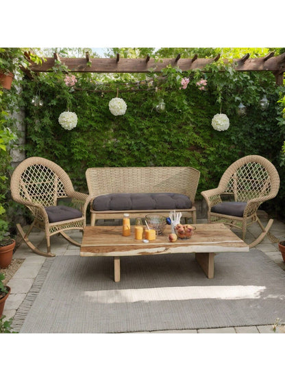 3 Pieces Wicker Chair Cushions Of Waterproof Tufted Outdoor Seat Cushions Set For Patio Furniture Sofa Settee Couch,1 Loveseat And 2 U-Shaped Cushions For Patio Furniture Chair Pads Yard