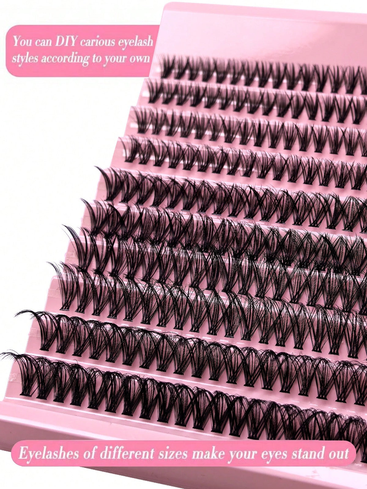 30D 80/140/200pcs 3D False Eyelashes 8-16mm Mixed Length 0.07C/D Curl 4/7/10 Rows Soft Natural Waterproof Lightweight Easy To Wear Suitable For Daily, Party Or Wedding Occasions Eyelash Clusters Bulk