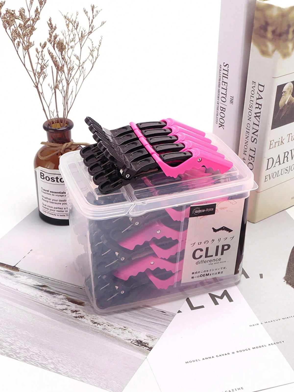 30pcs/Box Hair Clips, Hair Clips, Claw Sectioning Clips, Salon Hair Styling Tools, Hairdresser Tools, Combs, Back Combs, Hairdressing Accessories, Hair Dryer, Hair, Hairdresser, Hairdressing Tools, Ha